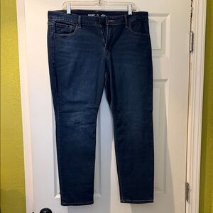 Old Navy Women's Dark Blue Slim Straight Jeans